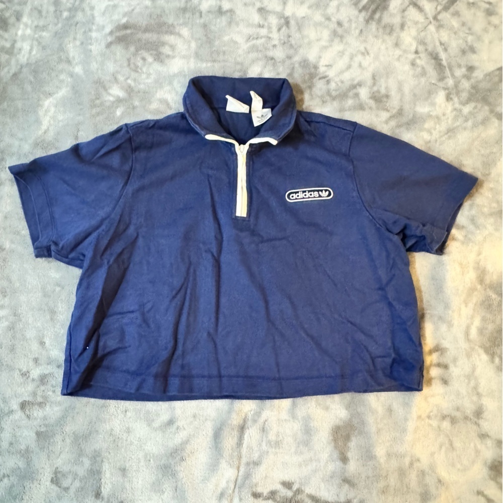 🌟5 for $25 | Adidas Navy Half-Zip Shirt

#1255